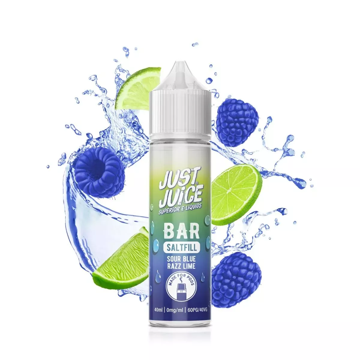 Just Juice BAR RANGE - Sour Blue Razz Lime - 40ml - Shortfill